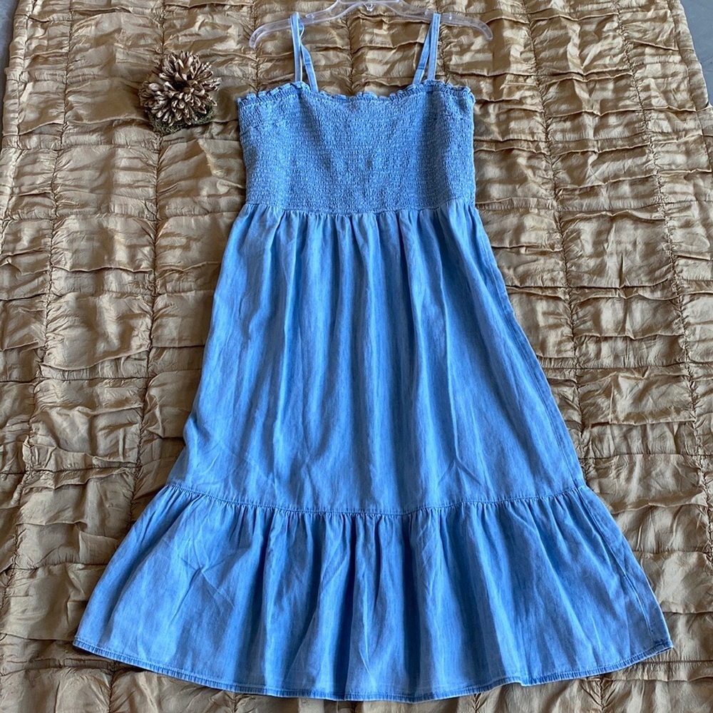 Gap Denim Smocked Dress (L)